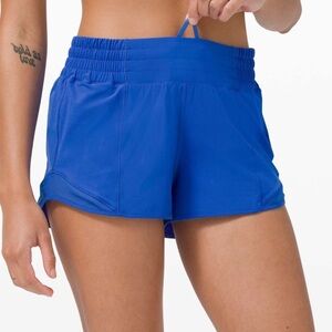 Lululemon Hot Hotth 2.5 inch high rise short- Cerulean Blue